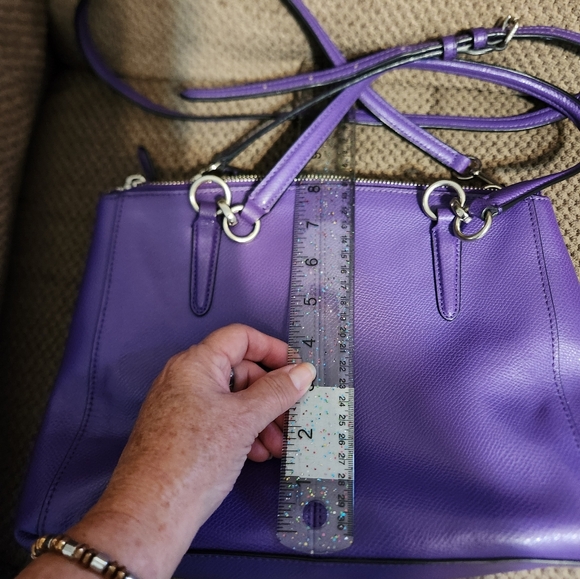 Coach Purple Satchel With Crossbody Strap - Picture 4 of 6